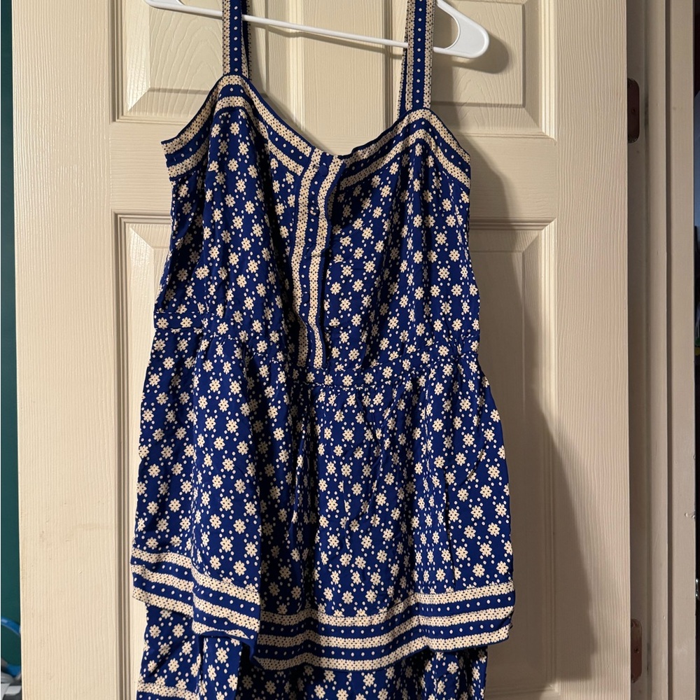 Maeve Navy and Cream Floral Dress